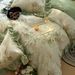 Wholesale INS French Country Style Soft Naked Sleep Double Layer Gauze 4-Piece Ruffled Pure Cotton Floral Four-Piece Set_maomaolike.com