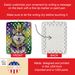 Alaskan Malamute King Of Mardi Gras Porcelain Ornament Christmas Tree Hanging Decorations For Home Christmas Holiday, Rectangle, Gift, Multicolor_maomaolike.com