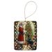 Doberman Pinscher And Santa Claus Porcelain Ornament Christmas Tree Hanging Decorations For Home Christmas Holiday, Rectangle, Gift, Multicolor_maomaolike.com
