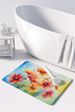 Gerbera Daisies In Watercolor Memory Foam Kitchen Mat Machine Washable Anti-Fatigue Mat Cushion Comfort Bath Mat Or Kitchen Rug_maomaolike.com