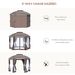 Brown Steel Gazebo Paradise 12x12 Party Tent With Double Roof, Curtains & Netting_maomaolike.com