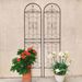 4 Pack Metal Garden Trellis 86.7" X 19.7" Rustproof Trellis For Climbing Plants Outdoor Flower Support Black_maomaolike.com