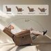 Futon Sofa Bed, Velvet Futon Couch For Living Room, Recliner Sleeper Sofa Bed With 2 Cup Holders, Removable Armrests, Metal Legs, Brown_maomaolike.com