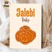 Jalebi Themed Painting Poster, Warm-toned Cartoon-style Dessert Poster, Charming Sweet Treat Artwork Ideal For Kitchen, Dining Room_maomaolike.com