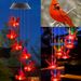 1PC Outdoor Solar Flaming Bird Wind Chime Lights, Outdoor Decorative Colorful Solar Wind Chimes, Co_maomaolike.com