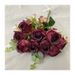 Coated Fabric 11 Prongs Milan Wedding Bride Handheld Bouquet Nordic Ins Home Decoration Artificial Rose_maomaolike.com