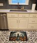 La Catrina Skeleton Spooky Halloween Memory Foam Kitchen Mat Machine Washable Anti-Fatigue Mat Cushion Comfort Bath Mat Or Kitchen Rug_maomaolike.com