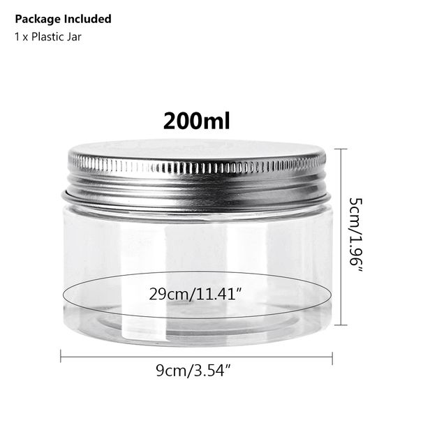 Empty Wide Mouth Plastic Clear PET Food Storage Containers Jars High Capacity 200/300/400/500ml Face Sample Pot Travel Bottle_maomaolike.com