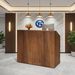 Reception Desk, Modern Front Desk Counter Table With Open Shelves_maomaolike.com