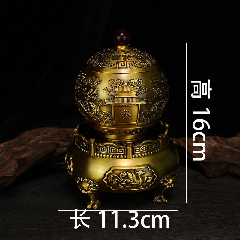Brass Nine Turns Of The Universe Ornament Office Study Pure Copper Coil Incense Burner Metal Craft Gift Wholesale_maomaolike.com