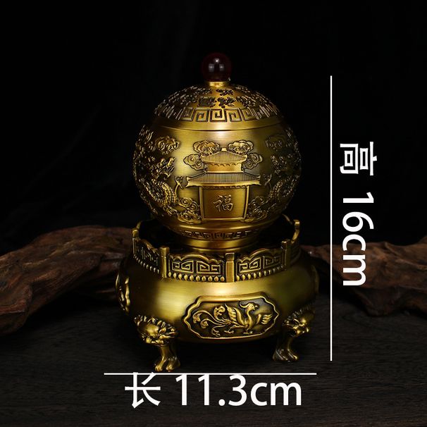 Brass Nine Turns Of The Universe Ornament Office Study Pure Copper Coil Incense Burner Metal Craft Gift Wholesale_maomaolike.com