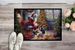 Boston Terrier And Santa Claus Doormat Front Door Mat Indoor Outdoor Rugs For Entryway, Non Slip Washable Low Pile, 24H X 36W_maomaolike.com