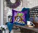 Saint Bernard King Of Mardi Gras Throw Pillow Machine Washable, Indoor Outdoor Decorative Pillow For Couch, Bed Or Patio, 18Hx18W_maomaolike.com