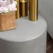 Round Side Table, Lightweight Accent Table With Concrete Finish, Nightstand With 4 Adjustable Feet For Indoor, Outdoor, Light Grey_maomaolike.com