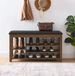 A Height-adjustable Long Shoe-changing Bench,made Of Natural Rubberwood,comes With A Comfortable Seat,concealed Storage Space And Large Storage Compartments. Features Natural Wood Grain.Brown_maomaolike.com
