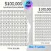 $100,000 Savings Challenge Painting Poster, Clean-lined Minimalist Savings Tracker Poster, Practical Tool To Plan And Reach Savings Goals For Home_maomaolike.com