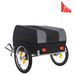 Heavy-Duty Bike Cargo Trailer With Removable Waterproof Cover – 88 Lbs Capacity, 16" All-Terrain Wheels & Foldable Design For Camping, Groceries, Gray Black_maomaolike.com