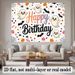 Happy Birthday Halloween Banner - 2D Flat Polyester Backdrop With Ghosts, Pumpkins, Bats, Spiders, Wall Hanging Party Decor_maomaolike.com