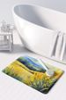 Kentucky Goldenrod In Watercolor Memory Foam Kitchen Mat Machine Washable Anti-Fatigue Mat Cushion Comfort Bath Mat Or Kitchen Rug_maomaolike.com
