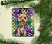 Norfolk Terrier King Of Mardi Gras Porcelain Ornament Christmas Tree Hanging Decorations For Home Christmas Holiday, Rectangle, Gift, Multicolor_maomaolike.com