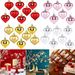 12PCS Christmas Heart Shape Ornaments Gold Red Pink Silver Heart Hanging Pendants Glossy And Matte Xmas Tree Decorations For Christmas Tree Party Wedding Valentine Decor_maomaolike.com