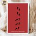 The Usual Suspects Movie Quote Footprint Painting Poster, Minimalist Red-toned With Black Footprint Trail Poster, Thought-provoking Cinematic Decor_maomaolike.com