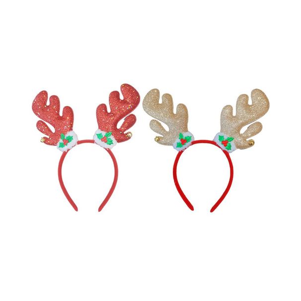 Christmas Headband Reindeer Antlers Clips Santa Claus Hats 12 Pcs_maomaolike.com