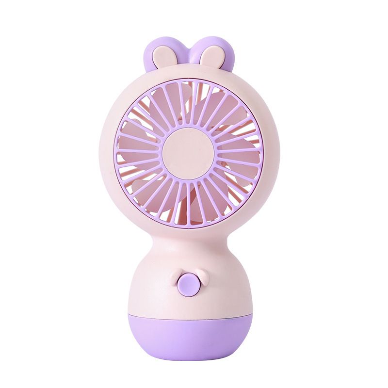 Macaron Color Soft Cute Rabbit Handheld Student Summer Festival Prize Small Gift Wholesale Electric Fan_maomaolike.com