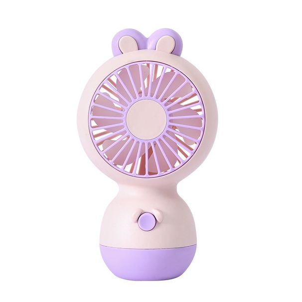 Macaron Color Soft Cute Rabbit Handheld Student Summer Festival Prize Small Gift Wholesale Electric Fan_maomaolike.com