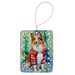 Sheltie Christmas Porcelain Ornament Christmas Tree Hanging Decorations For Home Christmas Holiday, Rectangle, Gift, Multicolor_maomaolike.com