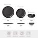 12-Piece Stoneware Dinner Plates Bowls Sets | Microwave & Dishwasher Safe | Non-Toxic Dinner Plates Bowls Set | Stackable Matte Glaze Kitchenware For 4_maomaolike.com