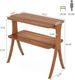 Wood End Table, Farmhouse Side Table With 2-Tier Storage Shelf_maomaolike.com