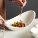 2022 New White Irregular High-End Oval Dish Home Use, Creative Dining Plate For Hotel Restaurant Tableware_maomaolike.com