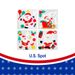 Christmas Gel Cling Stickers For Windows And Mirrors - 12 Sheets Of Winter Designs: Santa Claus, Snowman, Snowflakes, Reindeer And More!_maomaolike.com