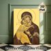 Religious Madonna And Child Painting Poster, Traditional Orthodox-style Sacred Scene Poster, Serene Spiritual Artwork Suitable For Home, Prayer Space_maomaolike.com