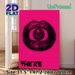 Surreal Eye-in-Lip Art Painting Poster, Bold Pink-toned Retro Graphic Poster, Unique Artistic Decor Piece, Suitable For Bedroom, Living Room And Music_maomaolike.com