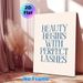 Lash Quote Painting Poster, Minimalist Blue Typography Poster, Elegant Beauty-themed Wording Ideal For Beauty Salon, Bedroom Wall Decor_maomaolike.com