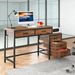 Computer Desk, Study Writing Table With Reversible Drawer Cabinet_maomaolike.com