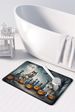 Akita Spooky Halloween Memory Foam Kitchen Mat Machine Washable Anti-Fatigue Mat Cushion Comfort Bath Mat Or Kitchen Rug_maomaolike.com