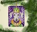 Bedlington Terrier King Of Mardi Gras Porcelain Ornament Christmas Tree Hanging Decorations For Home Christmas Holiday, Rectangle, Gift, Multicolor_maomaolike.com