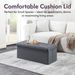 Folding Storage Ottoman Bench, Ottoman Foot Rest, End Of Bed Bench, Storage Chest, For Living Room, Bedroom, Entryway, 35 Inches, Gray_maomaolike.com