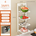 Fange Kitchen Suction Cup Rack Foldable Multi-layer Tray Home Wall-mounted Multi-functional Storage Prep_maomaolike.com