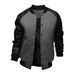 Men's Clothing supply new large pocket leather sleeve men's baseball jacket stand collar jacket J04_maomaolike.com