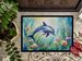 Spring Dolphin Doormat Front Door Mat Indoor Outdoor Rugs For Entryway, Non Slip Washable Low Pile, 24H X 36W_maomaolike.com