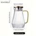 1PCS Diamond Texture Teapot Set Hot Cold Kettle Jug Transparent Coffee Pot Home Water Carafe Glass Pitcher_maomaolike.com