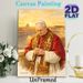 Pope Leo XIV Religious Figure Painting Poster, Warm-toned Watercolor Style Poster, Reverent Depiction Of The Pope In Ceremonial Robes With Vatican_maomaolike.com