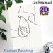 Holding Hands Painting Poster, Minimalist Single-line Art Poster, Elegant Intertwined Hands Design, Suitable For Bedroom And Living Room Wall_maomaolike.com