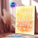 Inspirational "Do More Of What Makes You Happy" Painting Poster, Soft Watercolor Warm Tone With Daisies Poster, Uplifting Decor Piece Suitable For_maomaolike.com