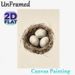 Bird Nest With Eggs Painting Poster, Delicate Watercolor-style Poster, Soft-toned Nest With Speckled Eggs, Delivers Natural Tranquil Ambiance For_maomaolike.com