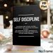 Self Discipline Themed Painting Poster, Sleek Black & White Typographic Poster, Motivational Decor To Enhance Focus, Suitable For Office, Study Space_maomaolike.com